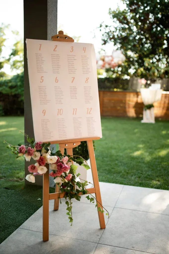 wedding seating chart